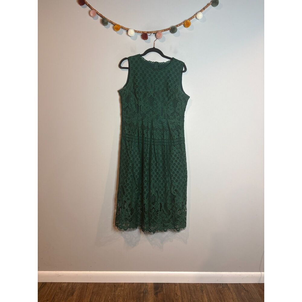 Amazon dark green lacy dress